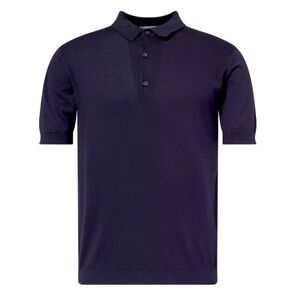 John Smedley, made in England, fine gauge knit Sea Island Cotton polo.